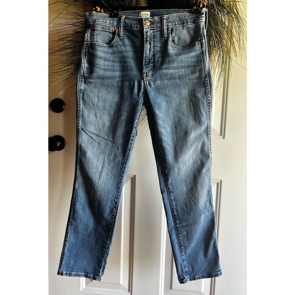 J Crew Certified Factory  Vintage Straight High Rise Womens Denim Blue Jeans 30 - Picture 10 of 11